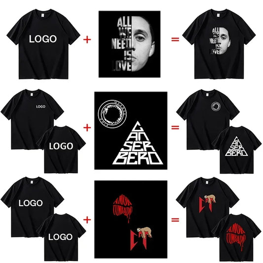 Customized 100% Cotton Printed T-shirts Men Fashion Short Sleeve O-neck Tshirt Women Personality Streetwear Tee Tops Camiseta