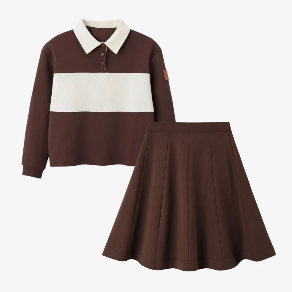 AS AW26 Saddle collection Brown Corduroy + Rugby sweatshirt Print corduroy girl clothing family matching boys clothes