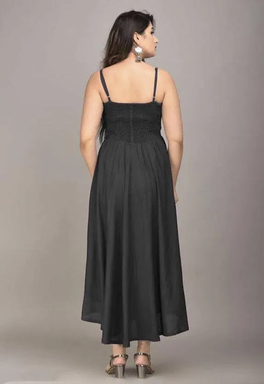 Women's Black Maxi Dress | Full Length Elegant Casual Wear