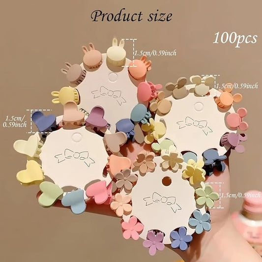 50 Pcs Colourful Baby Hair Clips for Girls — Mixed Designs