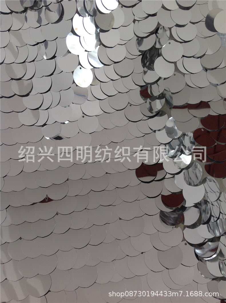 18mm round encrypted sequin cloth, magic powder mermaid sequins, dress stage clothing fabric, background