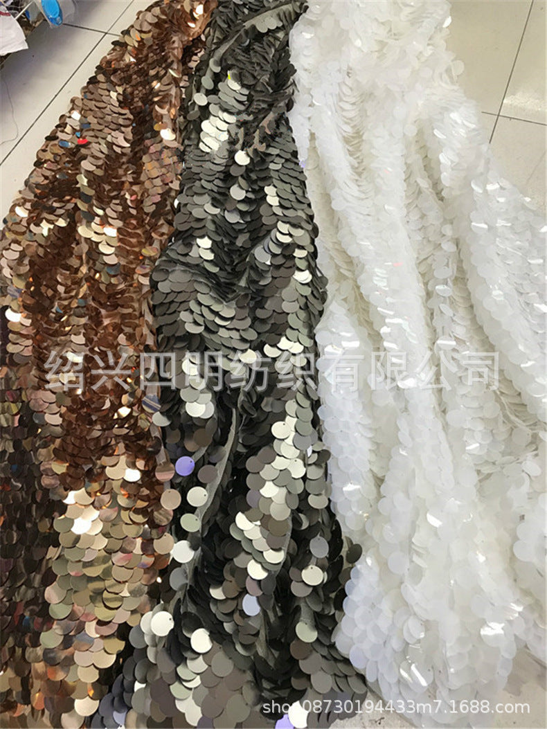 18mm round encrypted sequin cloth, magic powder mermaid sequins, dress stage clothing fabric, background