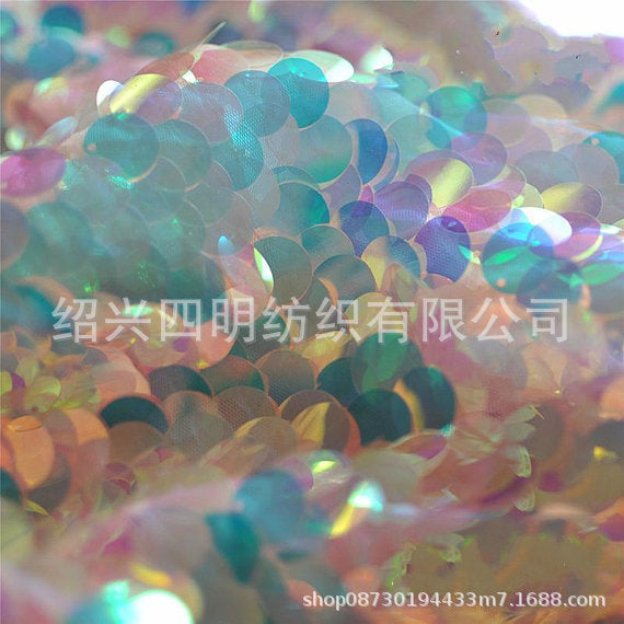 18mm round encrypted sequin cloth, magic powder mermaid sequins, dress stage clothing fabric, background