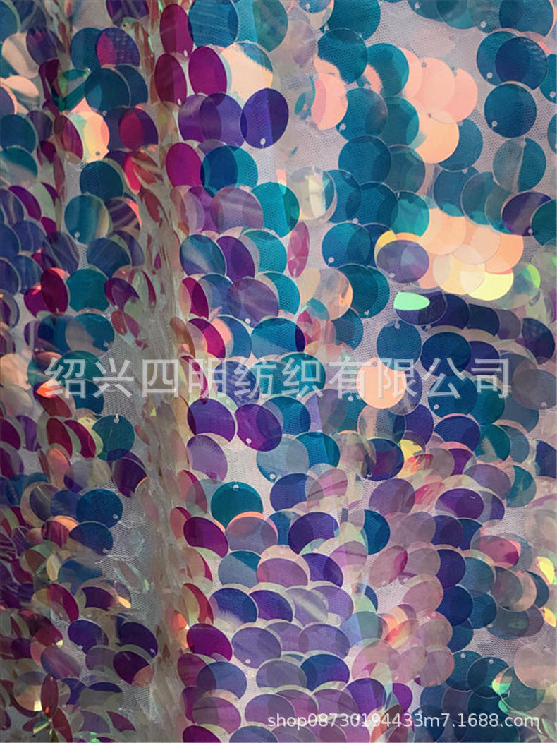 18mm round encrypted sequin cloth, magic powder mermaid sequins, dress stage clothing fabric, background