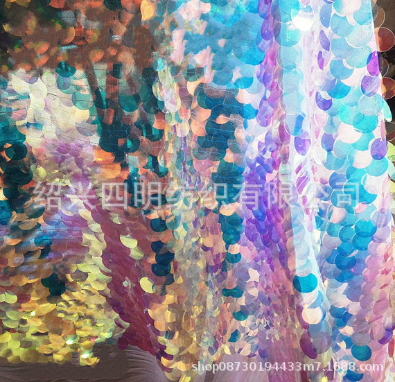 18mm round encrypted sequin cloth, magic powder mermaid sequins, dress stage clothing fabric, background