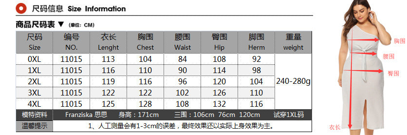 European and American Cross-border Large Size Women's Bright Silk Sexy Elegant Off-shoulder Knotted Slim-fit Cross-shoulder Dress A11015