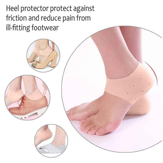 Anti-Crack Silicone Gel Heel Pad | Women's Foot Pain Relief | Grey