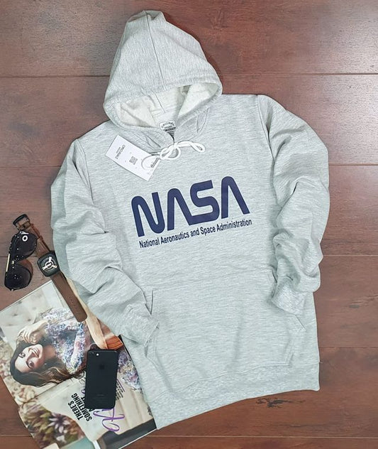 Unisex Printed Hoodie — Grey