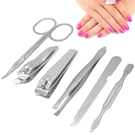 6-in-1 Nail Art & Manicure Pedicure Tool Set