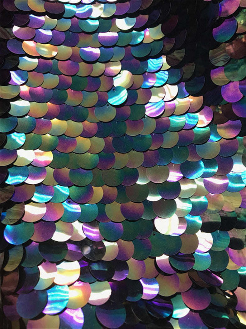 18mm round encrypted sequin cloth, magic powder mermaid sequins, dress stage clothing fabric, background