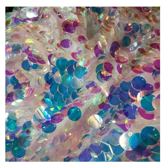 18mm round encrypted sequin cloth, magic powder mermaid sequins, dress stage clothing fabric, background