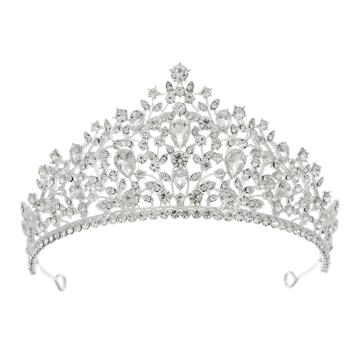 European and American All-match Bride Wedding Hair Accessories Light Luxury Full Diamond Birthday Party Crown Baroque Vintage Rhinestone Crown