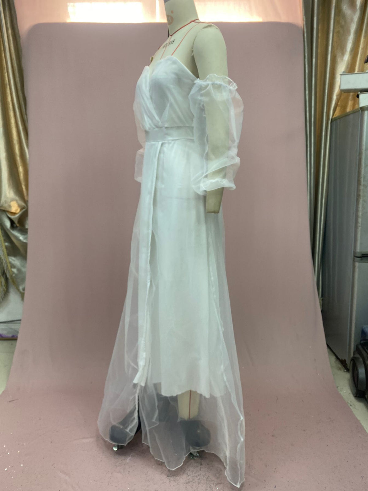 2026 European and American Autumn and Winter New Long-Sleeve Party Dress Amazon Long Elegant Mid-Waist Chiffon Women's Dress