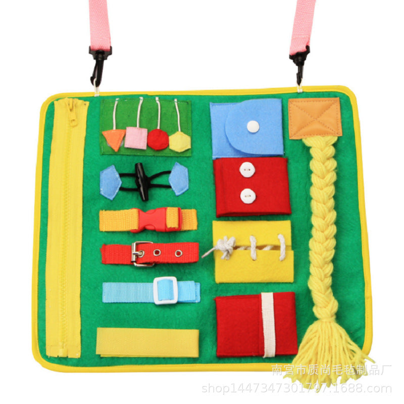 Spot CE certification felt busy board felt learning board children's early education dressing board kindergarten practice learning board