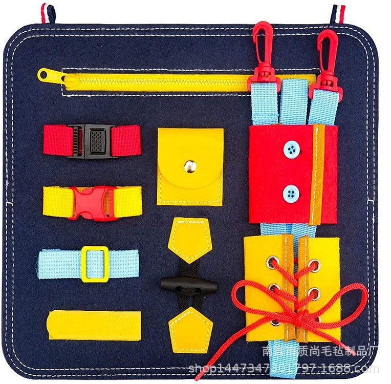 Spot CE certification felt busy board felt learning board children's early education dressing board kindergarten practice learning board