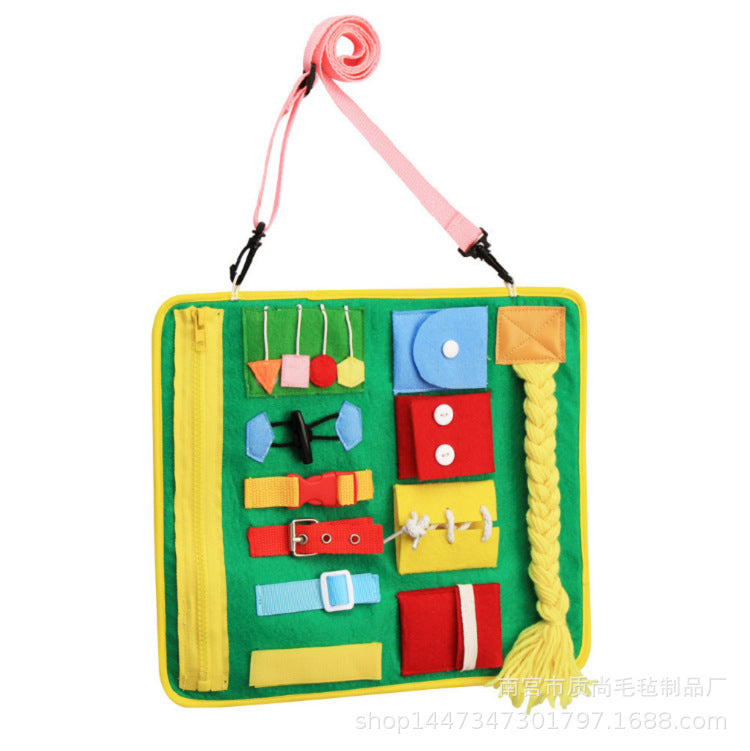 Spot CE certification felt busy board felt learning board children's early education dressing board kindergarten practice learning board