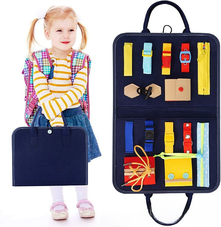 Spot CE certification felt busy board felt learning board children's early education dressing board kindergarten practice learning board