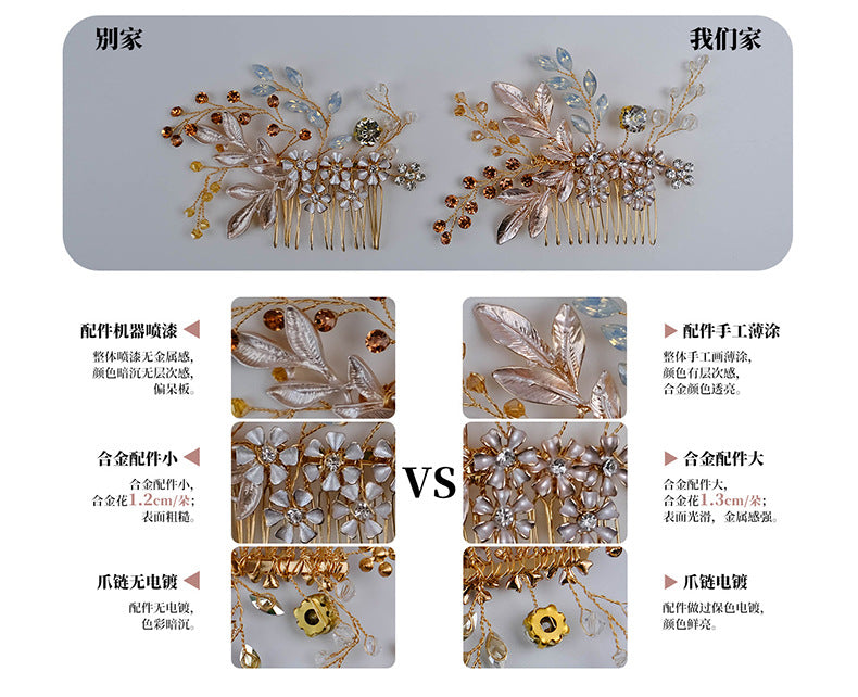 European and American All-match Bride Wedding Hair Accessories Light Luxury Full Diamond Birthday Party Crown Baroque Vintage Rhinestone Crown