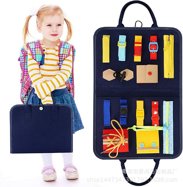 Spot CE certification felt busy board felt learning board children's early education dressing board kindergarten practice learning board