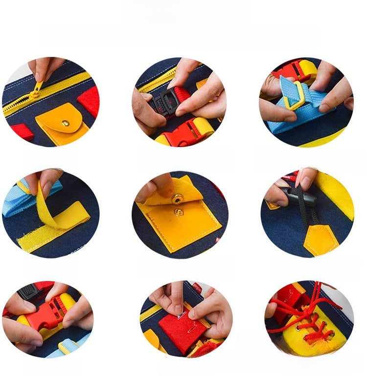 Spot CE certification felt busy board felt learning board children's early education dressing board kindergarten practice learning board