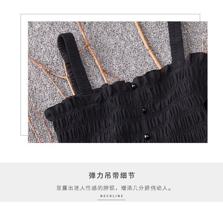 Women's Cardigan Set Korean Style Strapless Dress 100kg Plus-Size Designer Dress 662 Elegant Workwear
