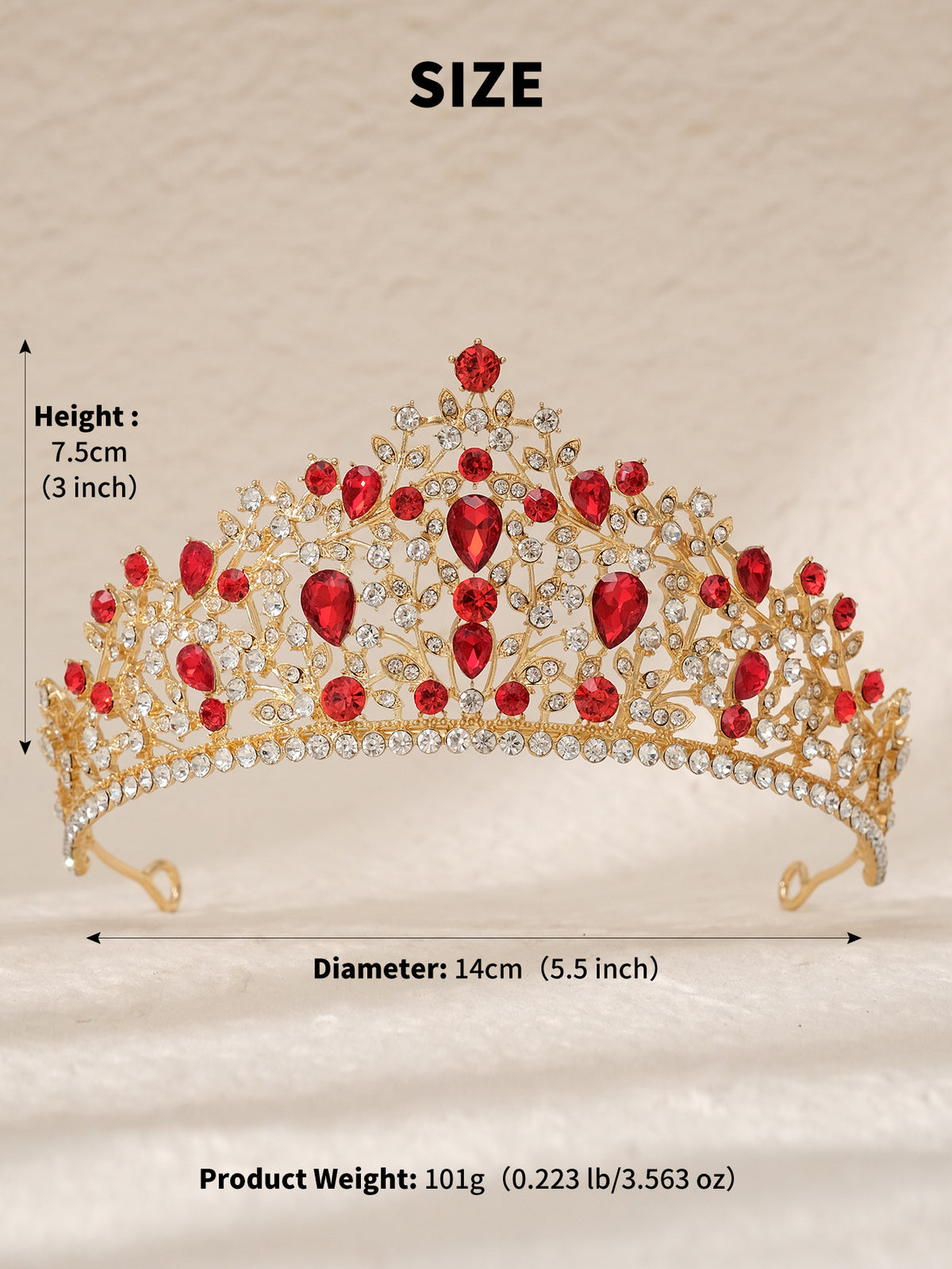 European and American All-match Bride Wedding Hair Accessories Light Luxury Full Diamond Birthday Party Crown Baroque Vintage Rhinestone Crown
