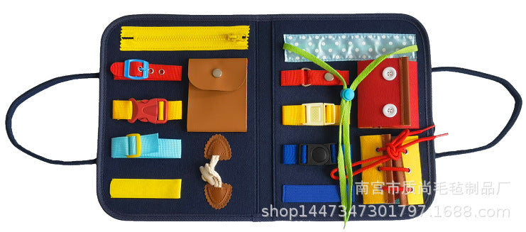 Spot CE certification felt busy board felt learning board children's early education dressing board kindergarten practice learning board