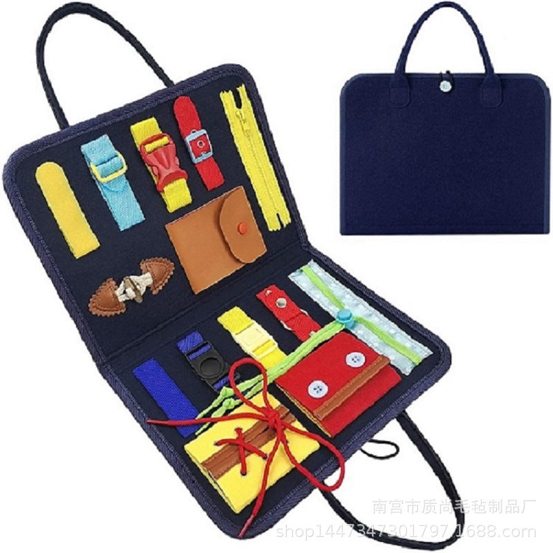 Spot CE certification felt busy board felt learning board children's early education dressing board kindergarten practice learning board