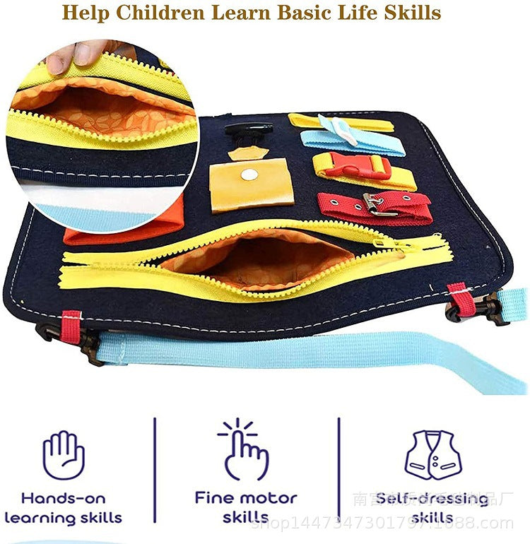 Spot CE certification felt busy board felt learning board children's early education dressing board kindergarten practice learning board