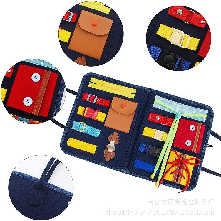 Spot CE certification felt busy board felt learning board children's early education dressing board kindergarten practice learning board