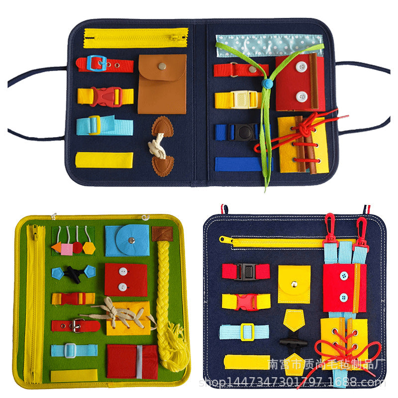 Spot CE certification felt busy board felt learning board children's early education dressing board kindergarten practice learning board