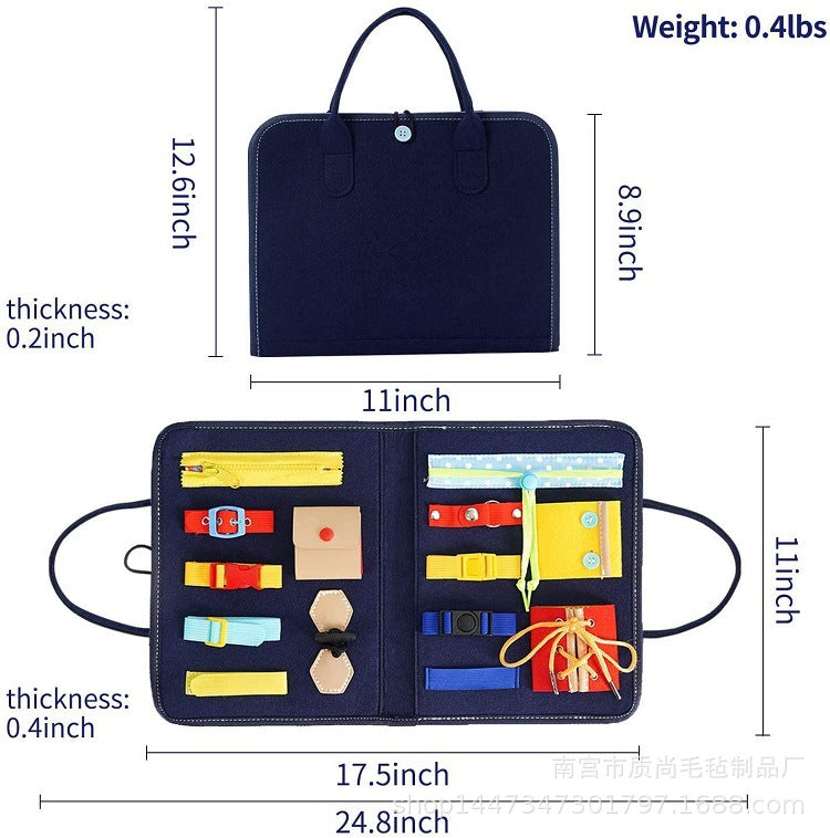 Spot CE certification felt busy board felt learning board children's early education dressing board kindergarten practice learning board