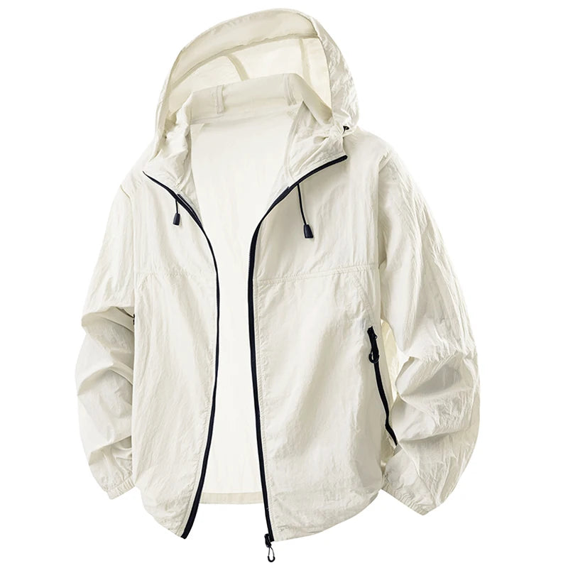Summer Couple`s Hiking Jackets Men Fishing Cycling Hooded Gym Sports Running Coat Outdoor Sun-Protective Jacket Women Clothing