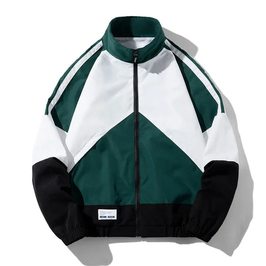 Jacket Fashion Casual Color Contrast Round Neck Coat Version Loose Quality Comfortable Fabric Breathable Parka Padded Jacket