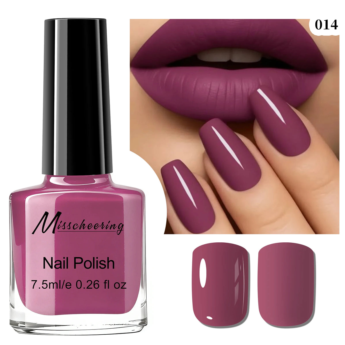 Misscheering Water-Based Peel Off Nail Polish 7.5ml Quick Air Dry Glossy Long Lasting Removable Nail Varnish No UV Needed Easy