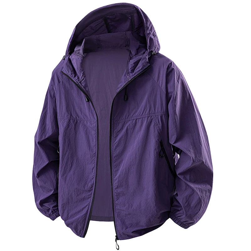 Summer Couple`s Hiking Jackets Men Fishing Cycling Hooded Gym Sports Running Coat Outdoor Sun-Protective Jacket Women Clothing