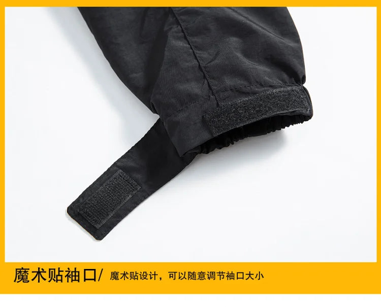 Jacket Men's Spring Autumn New Men Jacket Solid Color Hooded Jackets Casual Coat Men's Business Coats Size M-6XL 7XL Hat Detacha