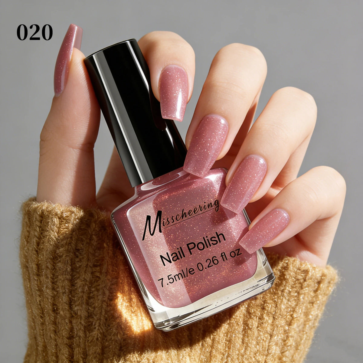 Misscheering Water-Based Peel Off Nail Polish 7.5ml Quick Air Dry Glossy Long Lasting Removable Nail Varnish No UV Needed Easy