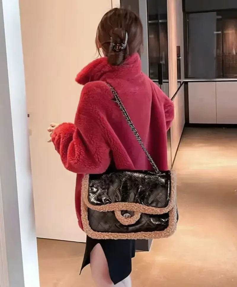 Jacket for Women Solid Color Fleeced Spring Autumn Clothing Promotion Coats Woman Korean Style New in Outerwears Harajuku Lined