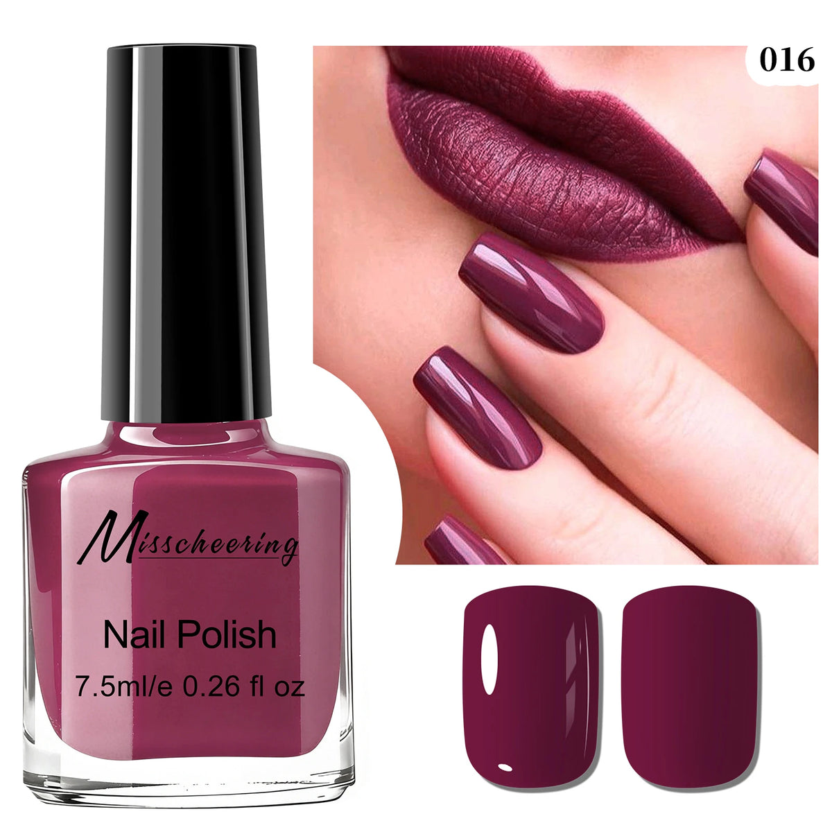 Misscheering Water-Based Peel Off Nail Polish 7.5ml Quick Air Dry Glossy Long Lasting Removable Nail Varnish No UV Needed Easy