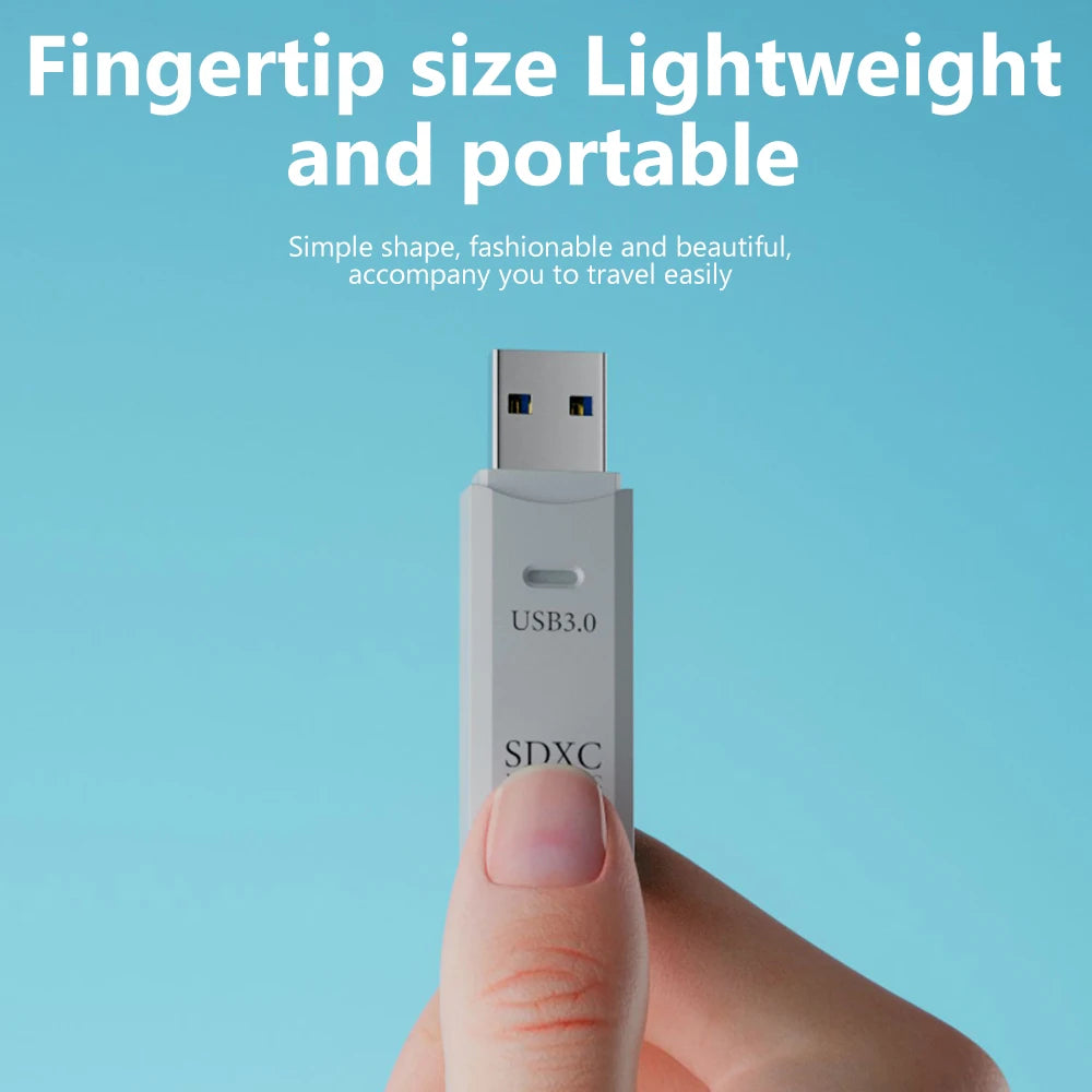 2-in-1 USB 3.0 Card Reader | TF & SD Card Adapter for PC & Laptop