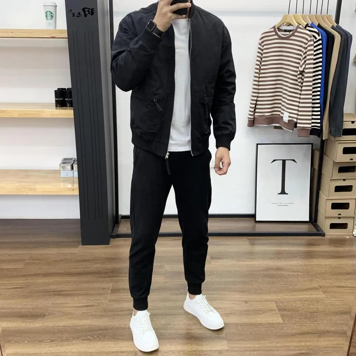 Jacket Men's Spring and Autumn 2025 New Fashion Brand Slim and Versatile Casual Lapel Long Sleeve Workwear