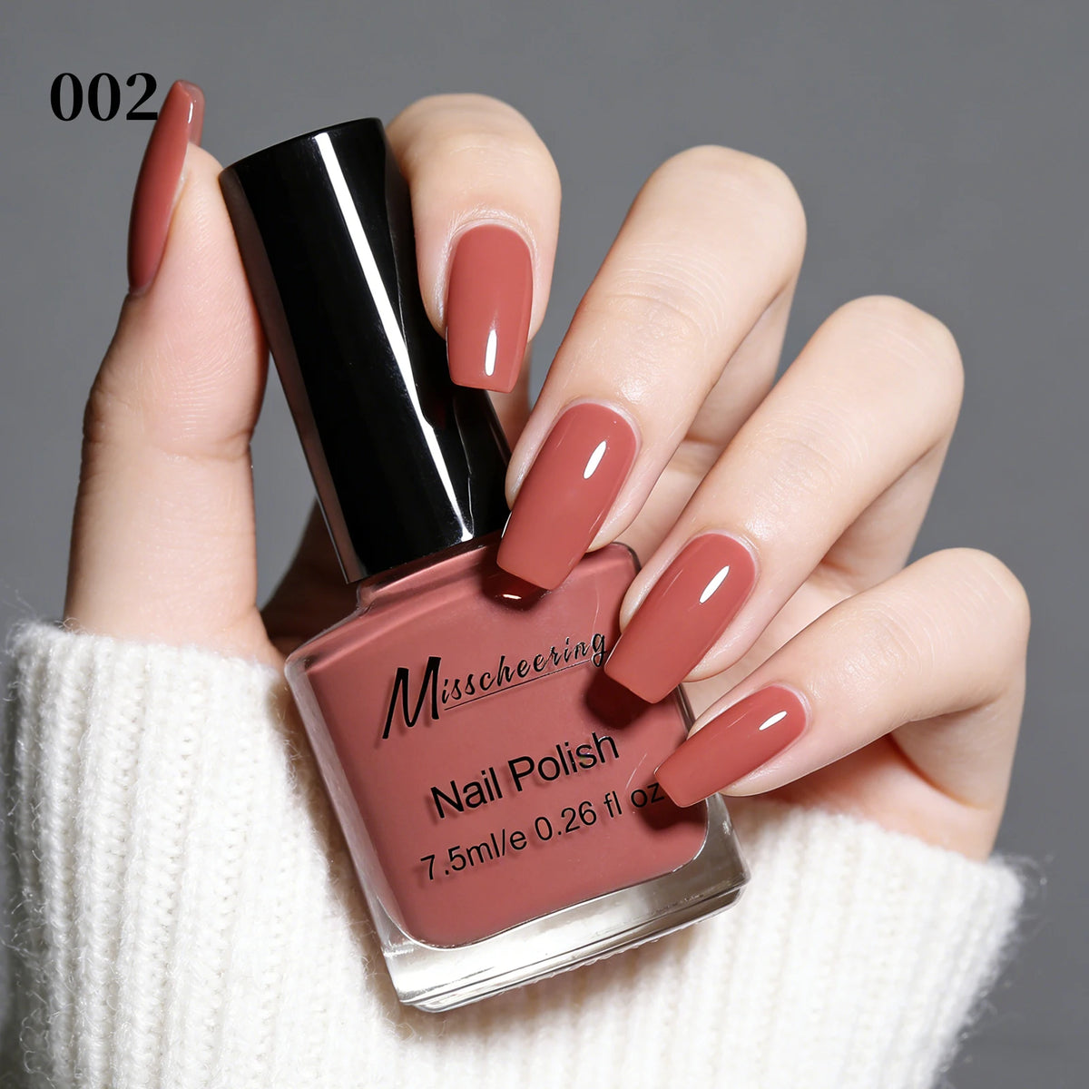 Misscheering Water-Based Peel Off Nail Polish 7.5ml Quick Air Dry Glossy Long Lasting Removable Nail Varnish No UV Needed Easy