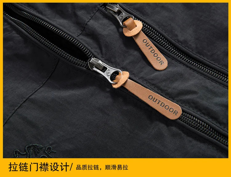 Jacket Men's Spring Autumn New Men Jacket Solid Color Hooded Jackets Casual Coat Men's Business Coats Size M-6XL 7XL Hat Detacha