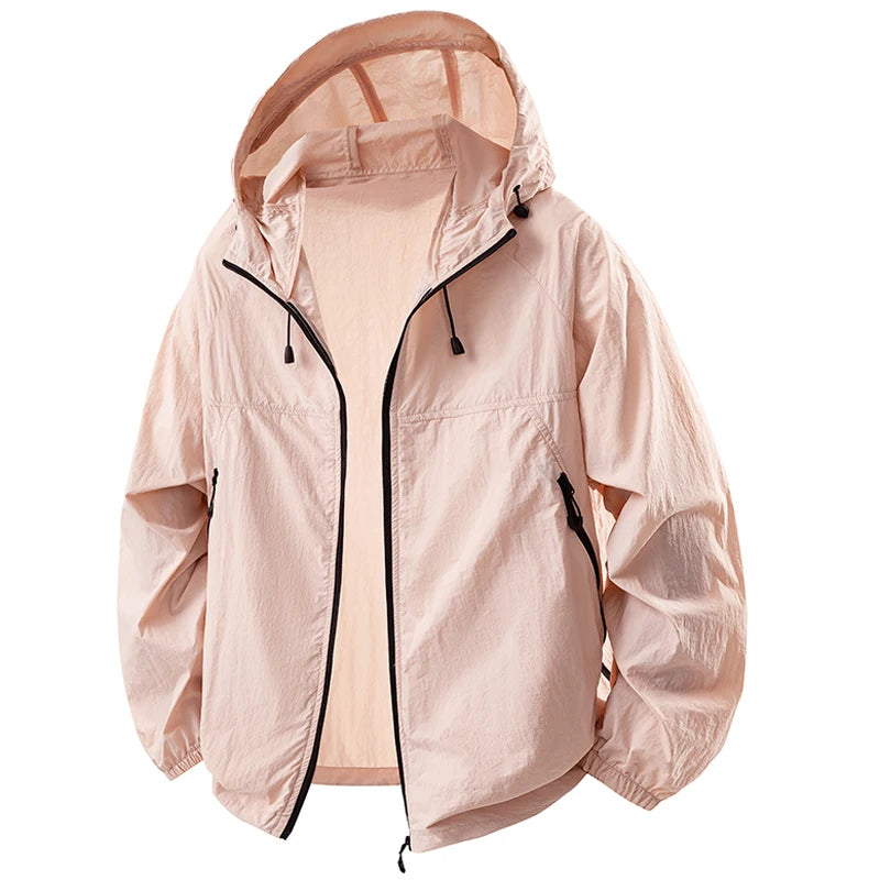 Summer Couple`s Hiking Jackets Men Fishing Cycling Hooded Gym Sports Running Coat Outdoor Sun-Protective Jacket Women Clothing