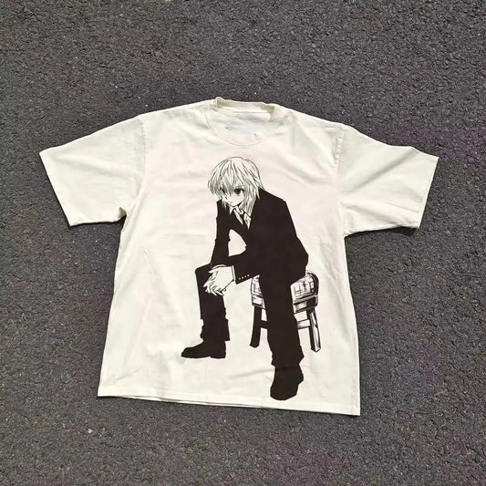 Jacket - Full-time Hunter Large Size Printed Short-Sleeved T-Shirt - Men's and Women's Basic T-Shirt - Gender Neutral