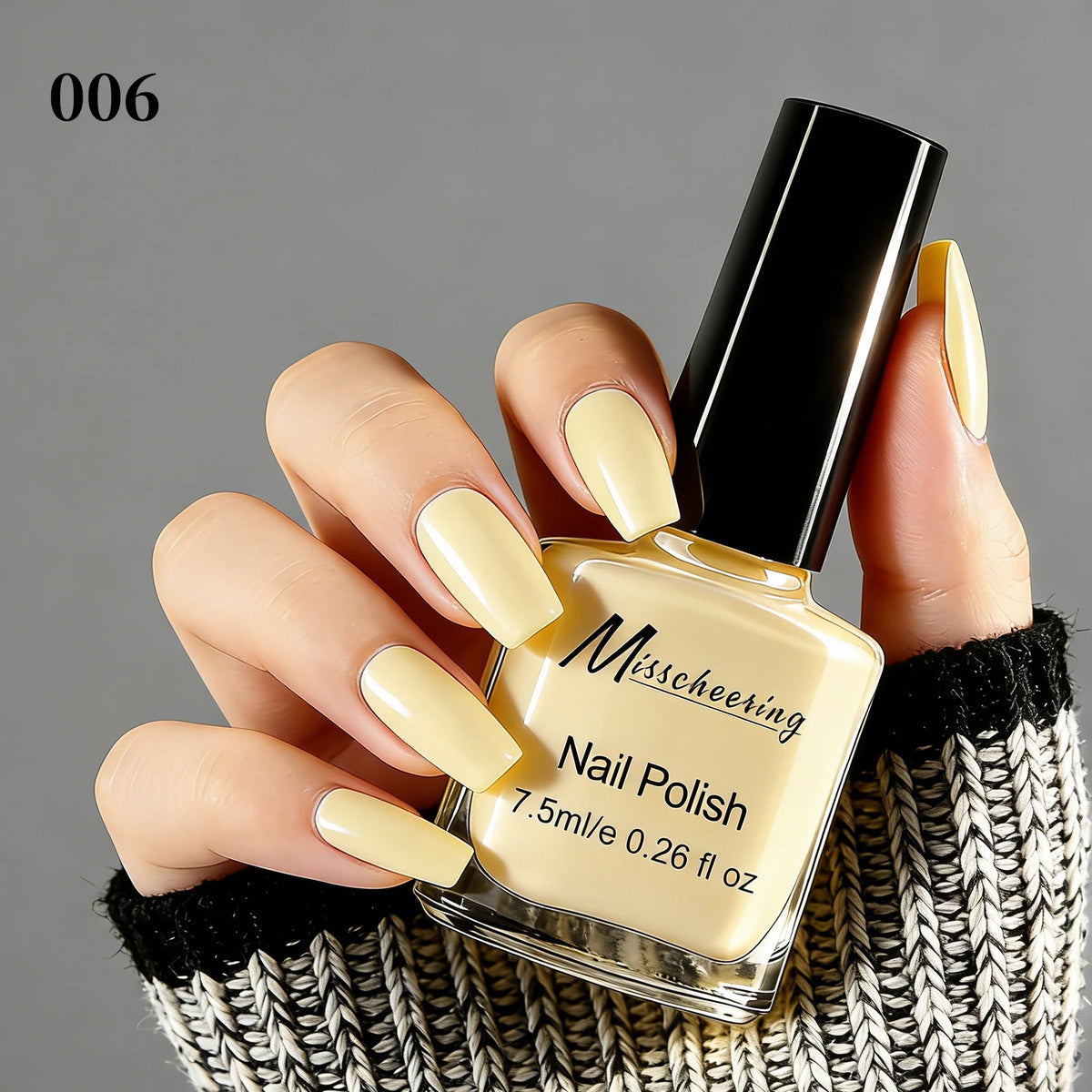 Misscheering Water-Based Peel Off Nail Polish 7.5ml Quick Air Dry Glossy Long Lasting Removable Nail Varnish No UV Needed Easy