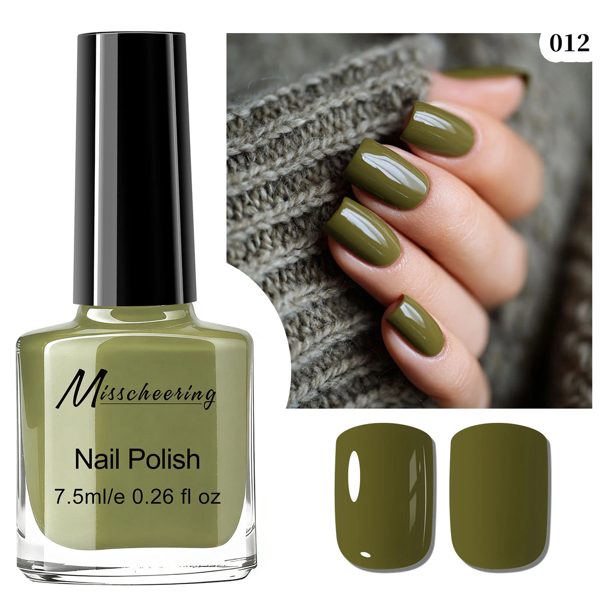 Misscheering Water-Based Peel Off Nail Polish 7.5ml Quick Air Dry Glossy Long Lasting Removable Nail Varnish No UV Needed Easy