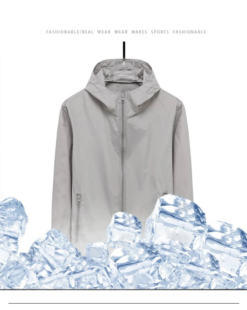Men Hooded Jacket Summer Breathable Sunshade Coat Boy Sun Protection Clothing Fishing Hunting Clothes Quick Dry Skin Windbreaker