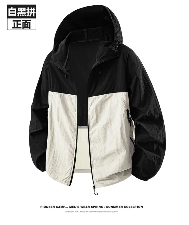Summer Couple`s Hiking Jackets Men Fishing Cycling Hooded Gym Sports Running Coat Outdoor Sun-Protective Jacket Women Clothing